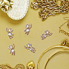 DELORIGIN 6Pcs Brass Cubic Zirconia Charms KK-DR0001-09-7