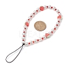 3Pcs Fruits Polymer Clay & Imitated Pearl & Glass Beaded Mobile Straps HJEW-JM01641-5