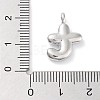Rack Plating Brass Balloon Letter Pendants KK-C050-01P-T-3