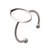 304 Stainless Steel Open Cuff Ring Components STAS-M057-01F-P-1
