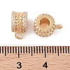 Brass Pave Clear Cubic Zirconia Beads KK-N256-08G-C-3