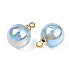 ABS Plastic Imitation Pearl Charms PACR-T015-01C-3
