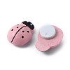 Spray Painted Wood Cabochons WOOD-WH0024-119D-1