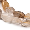Natural Gold Rutilated Quartz Beads Strands G-P568-C09-01-4