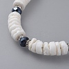 Heishi Beads Beaded Bracelets BJEW-JB04747-05-2