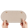 PU Leather Oval Long Bottom for Knitting Bag FIND-WH0032-01C-6