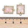 Natural Rose Quartz Faceted Rectangle Links G-I375-07G-09-3