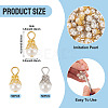 100Pcs 2 Colors Round Imitation Pearl Acrylic Pendants PALLOY-TA00292-4