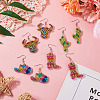 DIY Boho Cowboy Diamond Painting Earring Kits DIY-TA0006-21-13