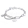 Unisex 925 Sterling Silver Charm Bracelets BJEW-BB51418-A-1