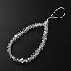 Rondelle Glass & Polymer Clay Rhinestone Beads Phone Hand Strap Chains HJEW-YW0001-05D-1