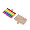 Rainbow Color Pride Alloy Enamel Pendants ENAM-K067-14-4