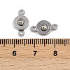 304 Stainless Steel Snap Clasps STAS-K311-03P-3