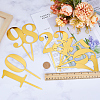 CRASPIRE 10Pcs 10 Style Number Acrylic Mirror Effect Cake Toppers FIND-CP0001-68-3