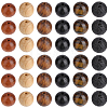 240Pcs 4 Colors Round Natural Wood & 60Pcs Natural Tiger Eye & 60Pcs Natural Lava Rock Beads Findings Kits DIY-PA0001-65-7