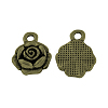 Rose Tibetan Style Alloy Pendants TIBEP-R344-34AB-LF-1