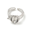 Brass Cup Peg Open Cuff Ring Settings KK-G518-10P-03-2