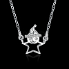 925 Sterling Silver Cubic Zirconia Pendant Necklaces NJEW-BB18710-2