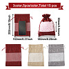 15Pcs 3 Colors Polyester Blank DIY Craft Drawstring Bag ABAG-CW0001-02-3
