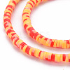 Handmade Polymer Clay Bead Strands CLAY-S094-4mm-A09-3