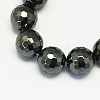Non-magnetic Synthetic Hematite Beads Strands X-G-S084-12mm-1