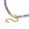 Natural Amethyst Beaded Necklaces NJEW-JN04226-05-4