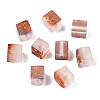 Frosted Glass Beads with Golden Glitter Powder DGLA-NH001-6mm-01G-1
