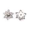 Acrylic Rhinestone Flower Flat Back Cabochons X-RSB027-06-2