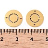 PVD Vacuum Plating 201 Stainless Steel Hollow Flat Round Links FIND-R149-03O-G-3