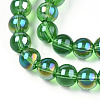 Electroplate Transparent Glass Beads Strands GLAA-T032-T8mm-AB07-2