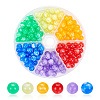 150Pcs 6 Colors Acrylic Beads MACR-PH0001-39-1