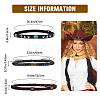 SUPERFINDINGS 3Pcs 3 Style Imitation Leather Southwestern Cowboy Hat Belt FIND-FH0006-60-2