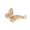 Brass Micro Pave Cubic Zirconia Pendants KK-A299-21G-02-2