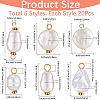 120Pcs 6 Styles Acrylic Imitation Pearl Pendants and Links FIND-BM0001-21-2