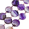 Natural Banded Agate Coin Beads Strands GG-CBAE0EB-06A-2