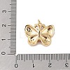 Brass Micro Pave Clear Cubic Zirconia Pendants KK-E111-35G-02-3