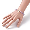 Natural Malaysia Jade(Dyed) Round Beads Stretch Bracelet BJEW-JB07223-5