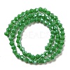 Opaque Solid Color Electroplate Glass Beads Strands GLAA-F029-P4mm-C08-2