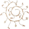 Heart Wooden Beads Hanging Clips HJEW-GO00067-1