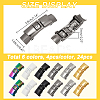 24Pcs 6 Colors Alloy Shoelaces Buckle Lock FIND-NB0005-17-2