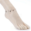 304 Stainless Steel Heart Charm Anklets AJEW-AN00394-05-4