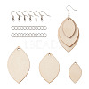 Yilisi DIY Unfinished Wooden Pendant Earring Making Kits DIY-YS0001-16-1