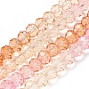 Transparent Painted Glass Beads Strands DGLA-A034-T6mm-A20-2