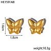 Two Tone 304 Stainless Steel Hoop Earrings STAS-OY016-80G-2