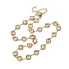 304 Stainless Steel Glass Link Chain Necklaces SA-CBA725A-25B-G-4