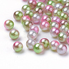 Rainbow Acrylic Imitation Pearl Beads OACR-R065-4mm-A08-1