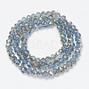 Electroplate Glass Beads Strands EGLA-A034-T2mm-K02-2