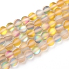 Synthetic Moonstone Beads Strands G-R375-6mm-A15-2
