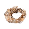 Natural Gold Rutilated Quartz Beads Strands G-P568-C09-01-3