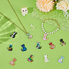 48Pcs 12 Colors Opaque Acrylic Pendants SACR-ME0001-04-5